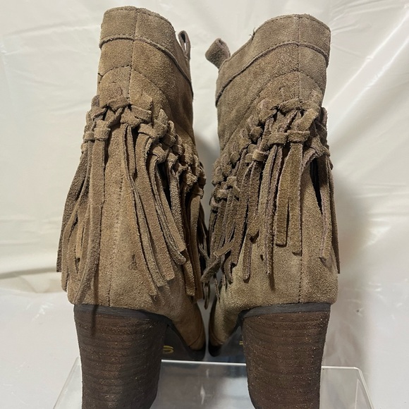 Sbicca Sound Suede Leather Fringe Bootie - Picture 3 of 15